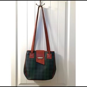 Rare Vintage Polo by Ralph Lauren Green Plaid Tote